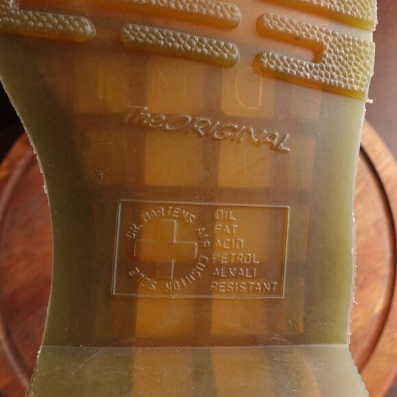 Dr. Martens Combat Boots Womens SZ 8 Gray Iridescent Pascal Lace Up 8 Eye Casual - Picture 11 of 16